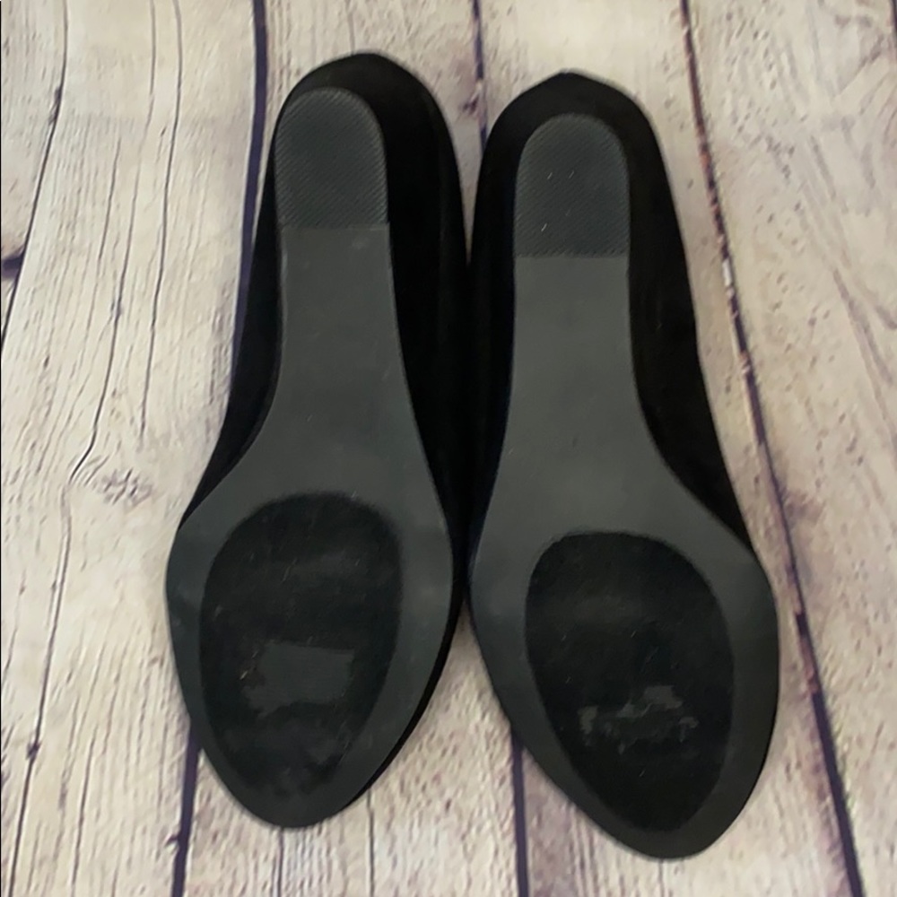 Torrid Black faux suede wedge ankle strap shoe 12W - Picture 5 of 8